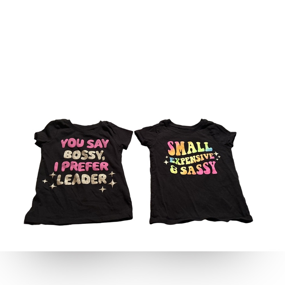 The Children's Place Black Graphic Tees Size 3T